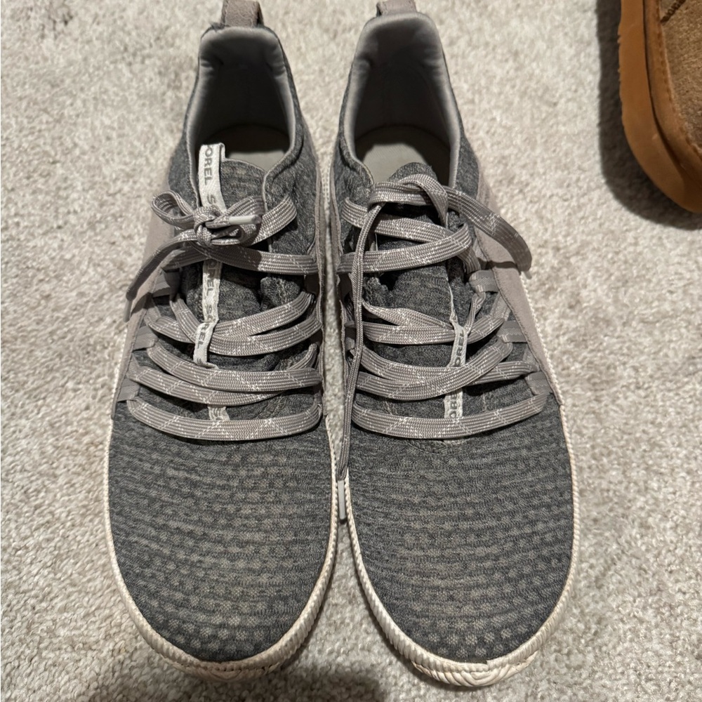 Sorel Gray Knit Men's Sneakers